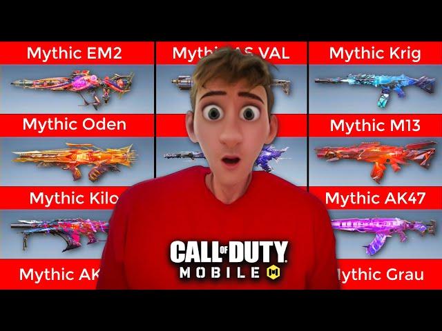 USING EVERY MYTHIC GUN in COD MOBILE  (LIVE)