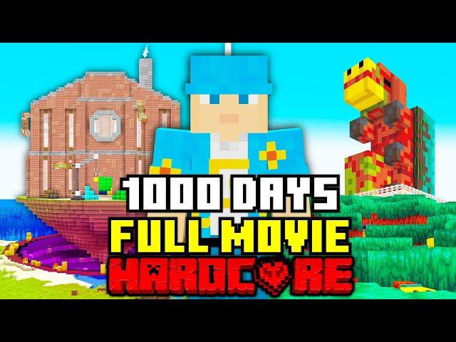 I Survived 1000 Days in Hardcore Minecraft! [FULL MINECRAFT MOVIE]