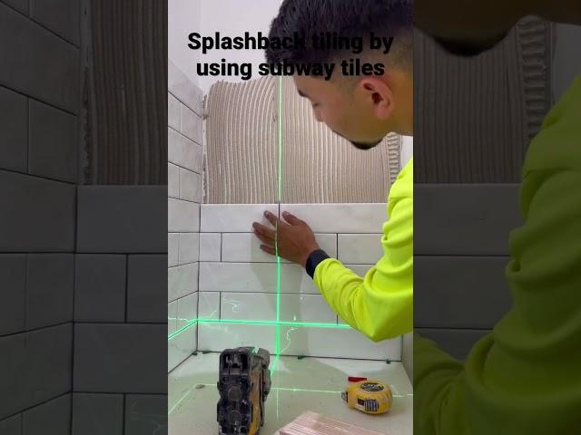 Splashback tiling #renovation #sydney #bathroom #skill #tiling #skills #tips