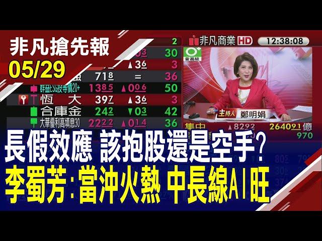 【長假效應 該抱股還是空手?李蜀芳:當沖火熱 中長線AI旺】20250529(鄭明娟×李蜀芳)