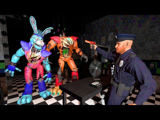 ANIMATRONICS SCARE THE SECURITY GUARD FNAF COOP Garry's Mod