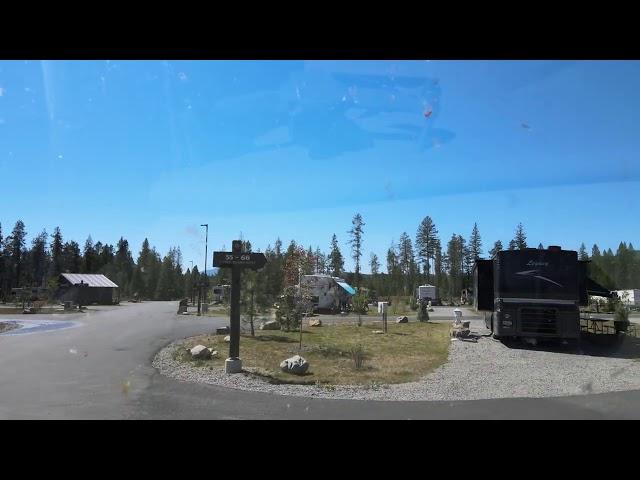 Pulling into my spot at West Glacier RV Park (very exciting)