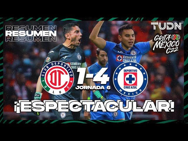 Resumen y goles | Toluca 1-4 Cruz Azul | Grita México C22 - J6 | TUDN