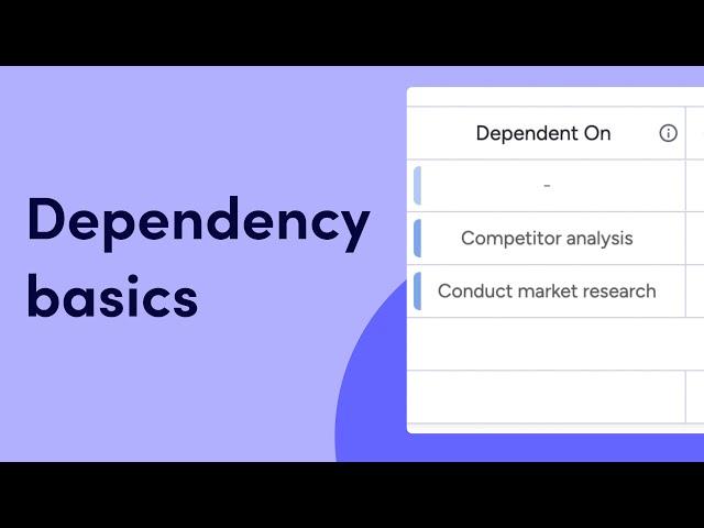 Dependency basics | monday.com tutorials