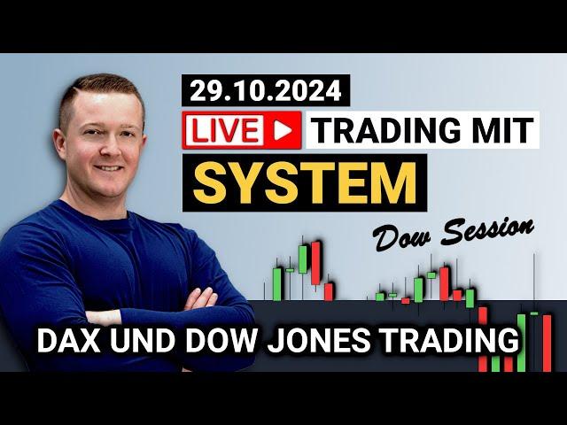 Mit 1.000€ zum beruflichen Börsenhandel mit Florian Kasischke - Dow Jones Livetrading | 29.10.2024