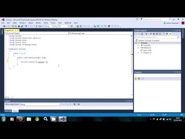 C# tutorial 6 - For loop