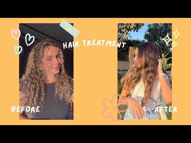 All about my hair treatment! (تريتمنت فرد الشعر(مش بروتين