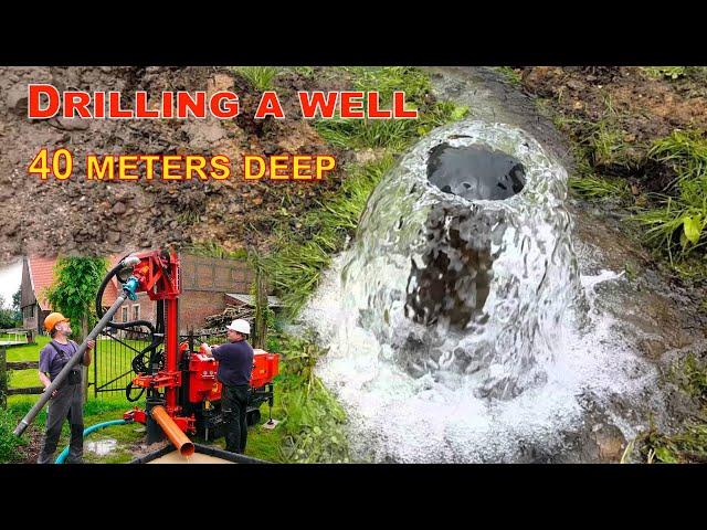 Drilling a well 40 meters | Amazing process of drilling wells 40 meters deep