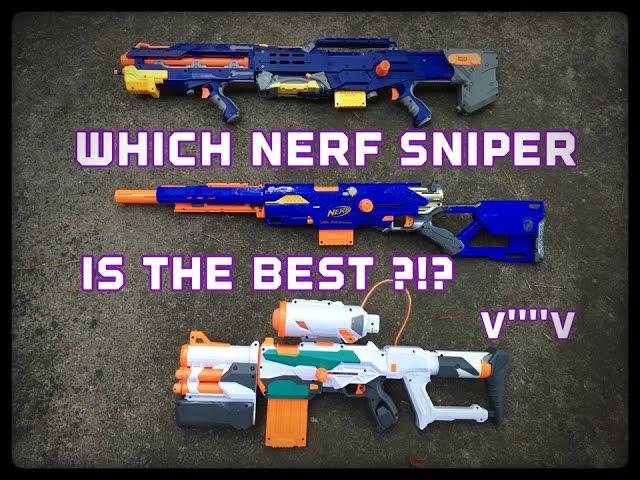 Nerf Modulus Tri-Strike Vs. N-Strike Longstrike Vs. N-Strike Longshot