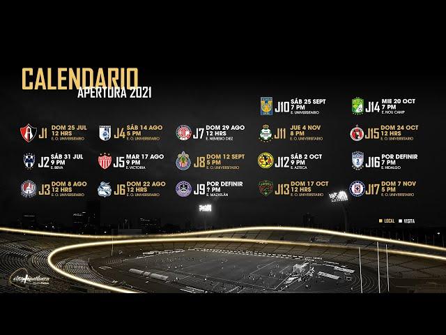 Calendario Apertura 2021