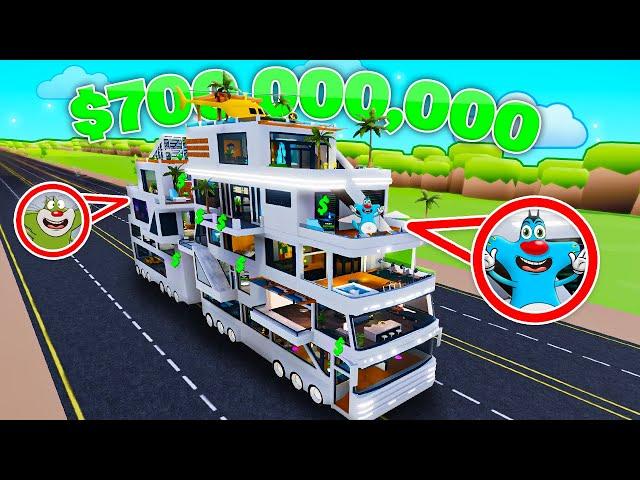 Roblox Oggy Made His Own Luxury Bus With Jack In Luxury Bus Tycoon