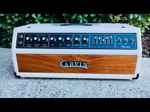 1985 Carvin X100 combo to head conversion & restoration Albino gator tolex and mahogany front