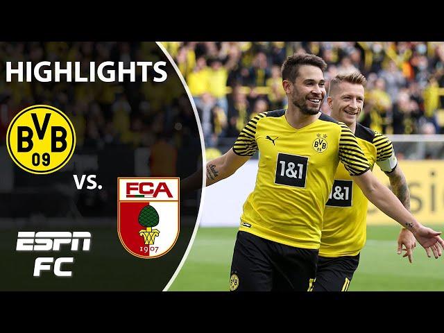 Dortmund hold on to beat Augsburg without Erling Haaland | Bundesliga Highlights | ESPN FC