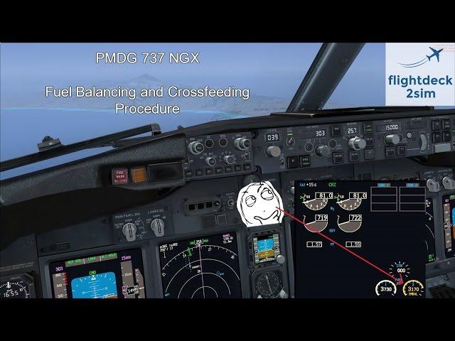 PMDG 737 - REAL BOEING PILOT - Fuel Crossfeeding Procedure