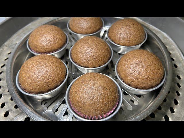 Quick and Easy Steamed MILO Cupcakes | 软软的美禄蒸鸡蛋糕 | 全程用手拌，简单又好吃