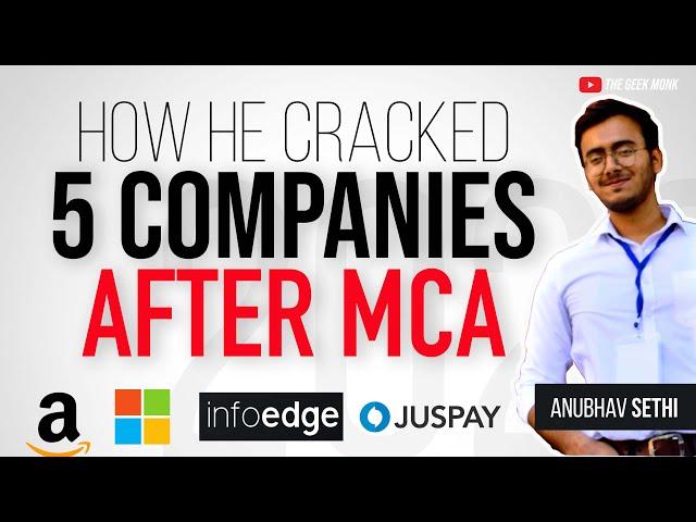 How He Cracked 5 Companies After MCA  | FAANG Companies 