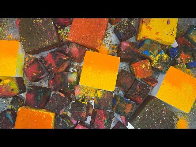 Crispy Cube & Soft Satisfying Deep Dyed Blocks & PJ with ​⁠@AquariusDustASMR  Pigments