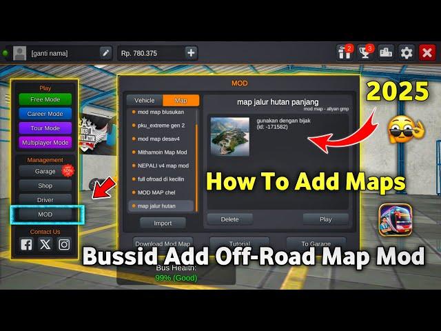 How To Add Bussid Map Mod 2025 For Bussid Bus Simulator Indonesia | Map Mod