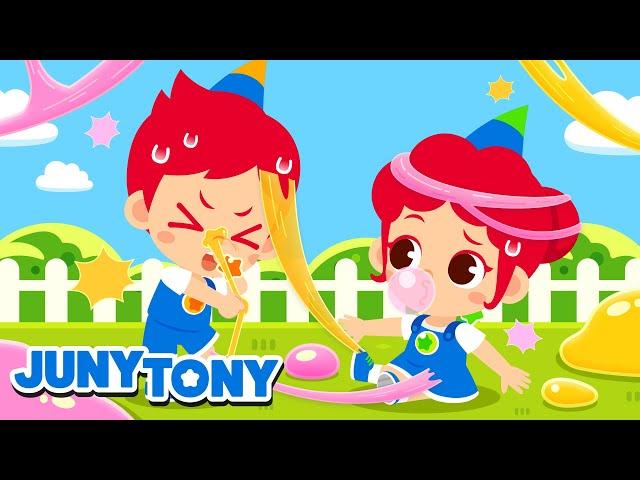 Icky Sticky Bubble Gum Song  | +More | Sing Along | Nursery Rhymes and Kids Songs | JunyTony