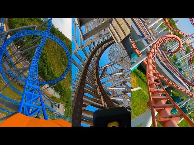 10 Roller Coasters We Rode In China! Front Seat POV!