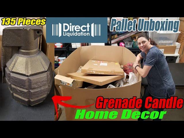 Direct Liquidation Pallet Unboxing - Auction Bought at $398.53 - GRENADE CANDLES - Online Re-selling