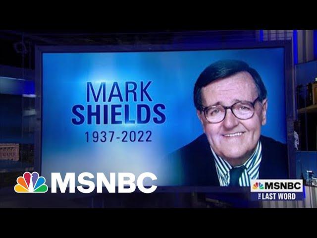 Lawrence: Mark Shields Was A ‘Stranger To Self-Importance’