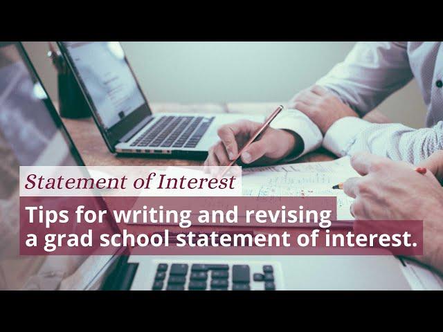 What are some practical tips for writing a statement of interest?