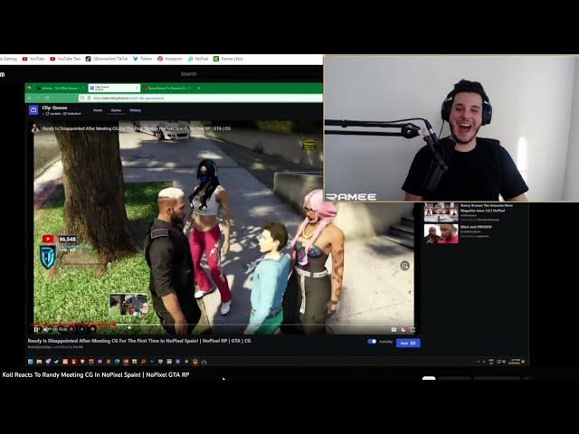 Ramee Reacts to Koil Dies Laughing After Watching Randy Meet CG in Spain! | NoPixel RP | GTA | CG