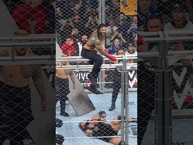 Cage locked? No problem! Roman Reigns will find a way  #SurvivorSeries #WarGames