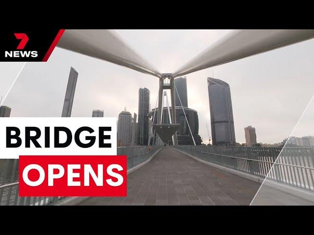 Brisbane's newest pedestrian bridge connecting Queen's Wharf and South Bank to open | 7NEWS