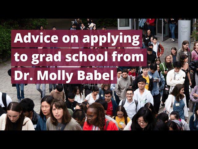 Advice on applying to grad school from Dr. Molly Babel