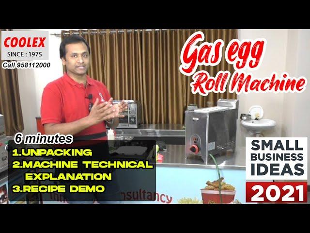 10 HOLE GAS EGG ROLL MACHINE UNPACKING,EXPLAINING IN DETAIL AND RECIPE DEMO,LOW INVESTMENT BUSINESS