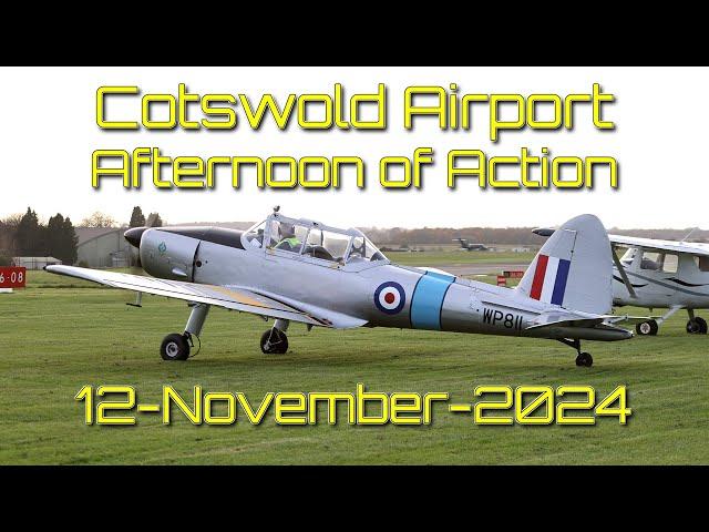 Cotswold Airport, an afternoon of action and non stop visiting aircraft. 12-November-2024