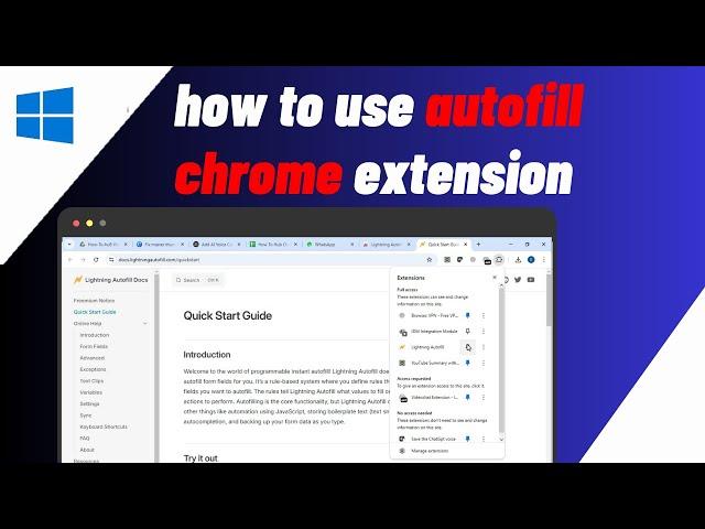 How To Use Autofill Chrome Extension | Easy Guide