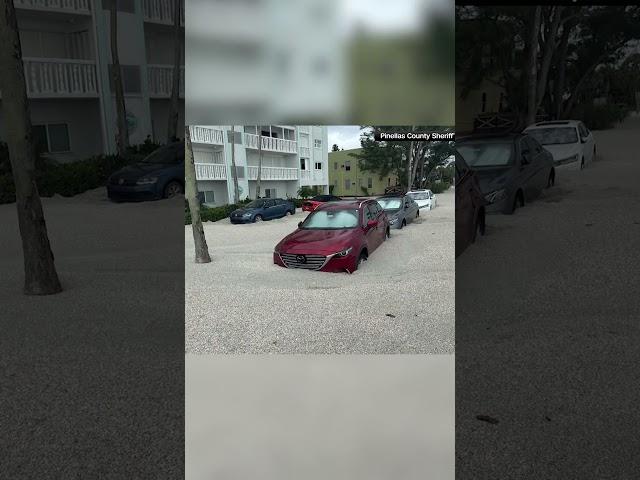 Hurricane Helene leaves Florida cars stranded in sand, major damages to homes