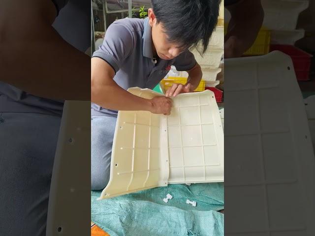 Ráp Khuôn Chậu Lục Giác 60 Chân Liền Cải Tiến Đổ Miệng