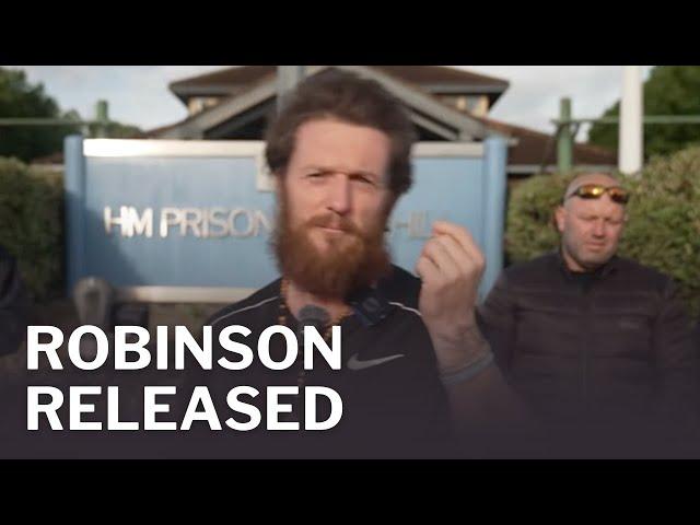Tommy Robinson thanks Elon Musk after being released early from prison