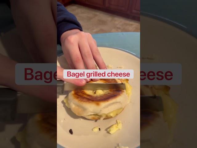 Bagel grilled cheese??? #foryou #cooking #recipe