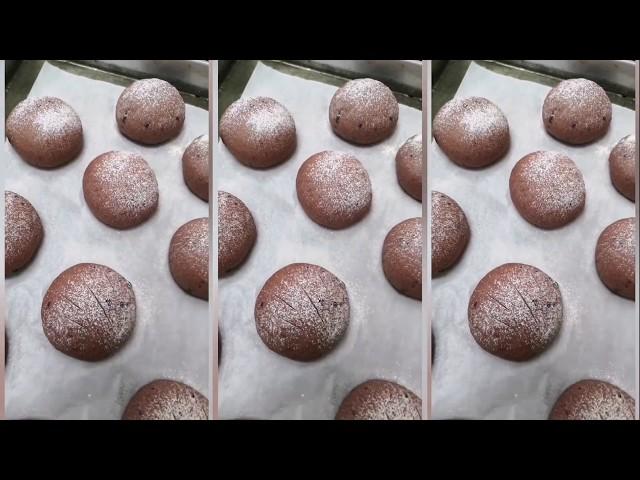 全麥紫薯麻薯包 Whole wheat purple sweet potato mochi bread