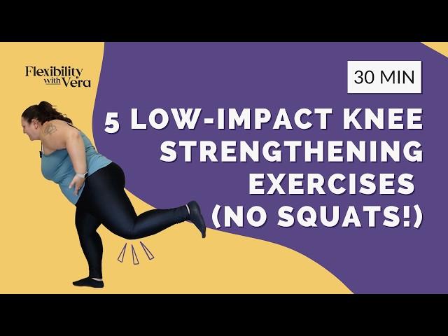 5 Low-Impact Knee Strengthening Exercises (No Squats!) | Plus Size Fitness for Beginners | 30 min