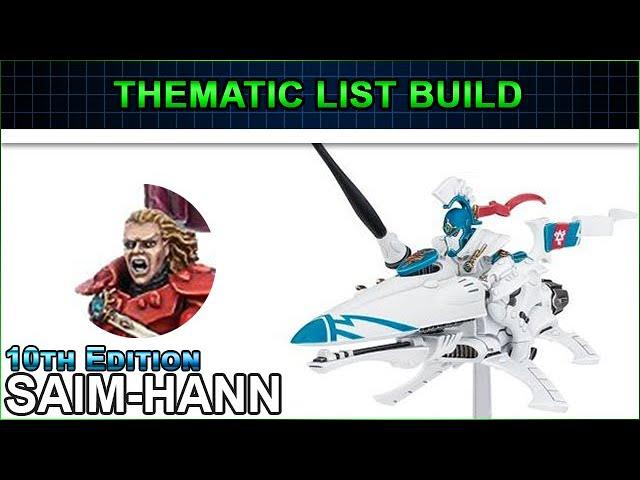 WINDSWIFT Saim-Hann Thematic List Build - 10th Edition Warhammer 40k