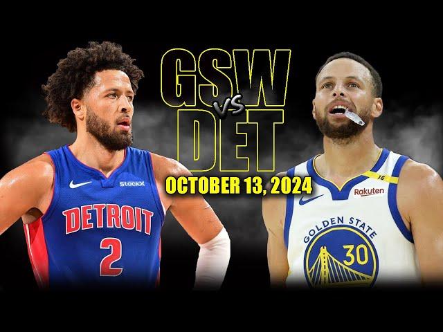 Golden State Warriors vs Detroit Pistons Full Game Highlights - October 13  | 2024-25 NBA Pre Season