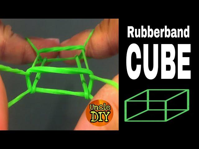 How to make a rubber band cube. Rubber bands trick and art.