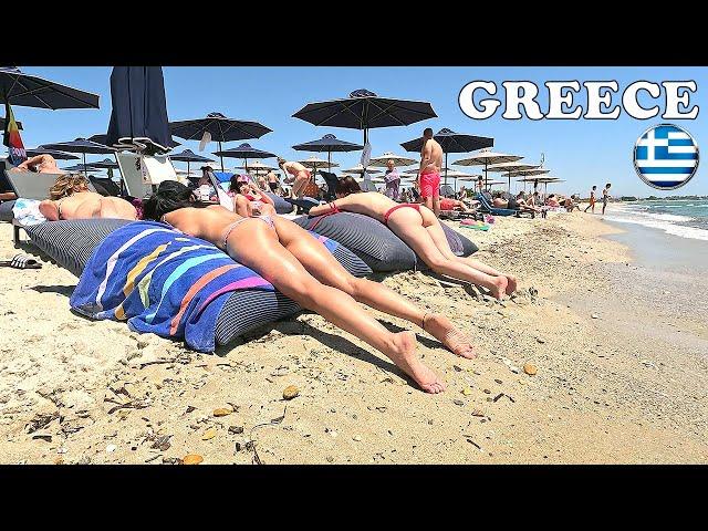 Bikini Beach GR | Relax with the BEST Beach Day Hacks!  Beach walk Greece Kassandra