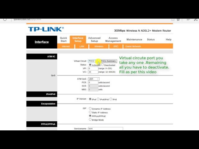 TP-Link [TD-W8961ND] 300Mbps Wireless N ADSL2+ Modem Router Configuration for BSNL Broadband