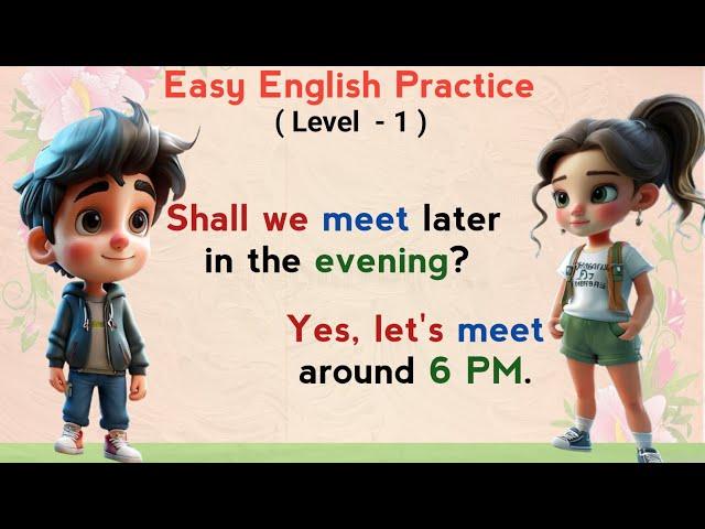 Easy English Practice - Level 1 | English Conversation Practice | Learn English