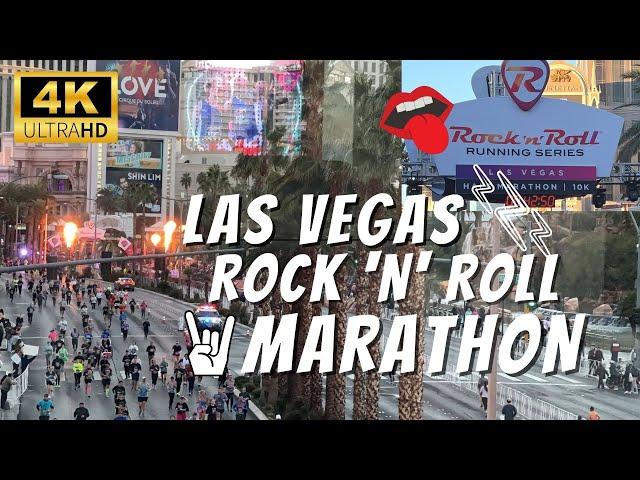 [4K] Rock ‘N’ Roll Las Vegas Marathon 2023 | Annual Marathon Foot-Race on the Las Vegas Strip