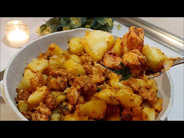 A quick and very tasty chicken and potato dish, ready in 30 minutes 