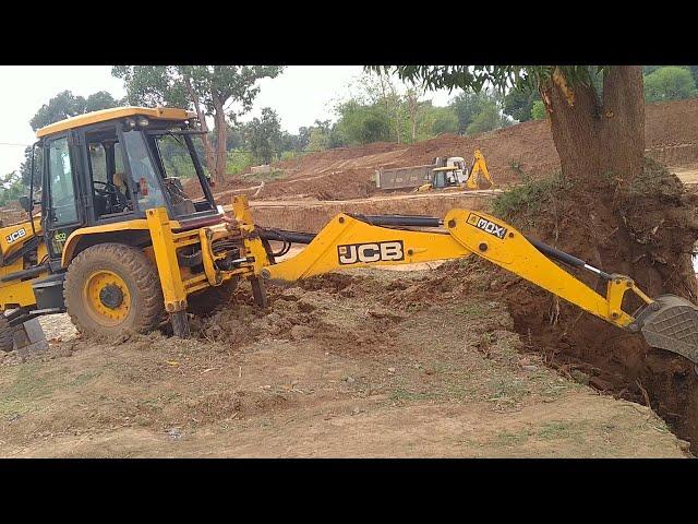 new JCB3dx ecoxellance machine Dangerous Fast Destroy Big Tree Machine Working  Cutting Tree Machine