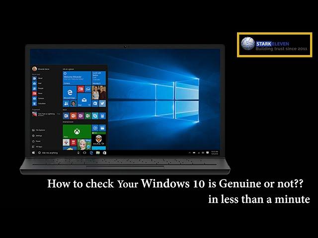 How to check windows 10 pro is genuine or not